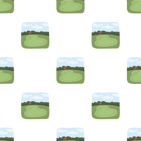 Golf course.Golf club single icon in cartoon style vector symbol stock illustration web.のイラスト素材