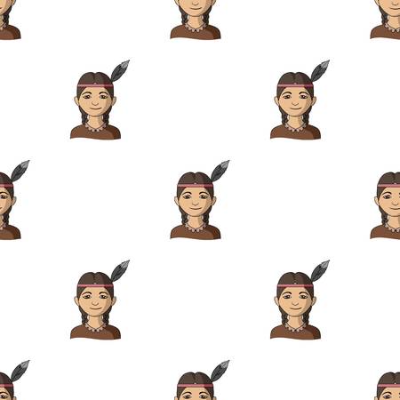 Indian.Human race single icon in cartoon style vector symbol stock illustration web.のイラスト素材