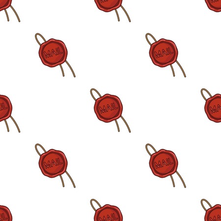 Wax seal.Mail and postman pattern icon in cartoon style vector symbol stock illustration web.のイラスト素材