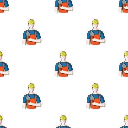 Builder mason.Professions single icon in cartoon style vector symbol stock illustration web.のイラスト素材