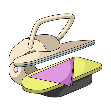Press for ironing linen. Dry cleaning single icon in cartoon style vector symbol stock illustration web.のイラスト素材