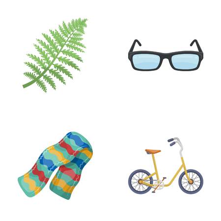 clothing, medicine and other  icon in cartoon style.sports, education icons in set collection.のイラスト素材