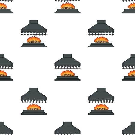 Fire, warmth and comfort. Fireplace single icon in cartoon style vector symbol stock illustration web.のイラスト素材