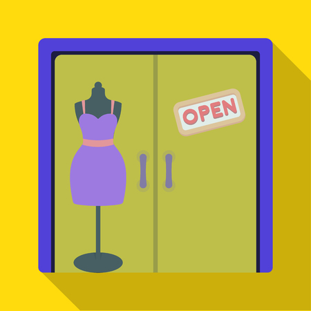 Womens clothing store. E-commerce single icon in flat style vector symbol stock illustration web.のイラスト素材