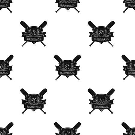 Emblem. Baseball single icon in black style vector symbol stock illustration web.のイラスト素材