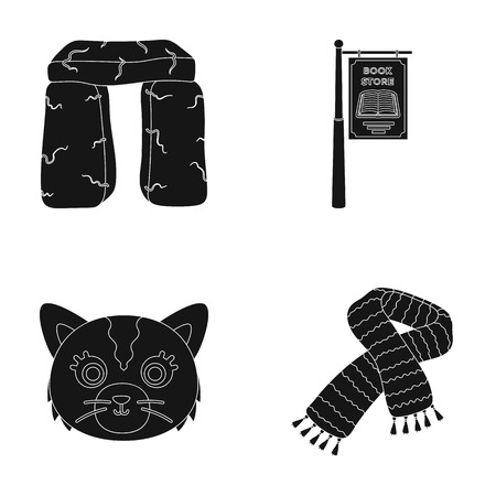 History, travel and or web icon in black style.animals, education icons in set collection.のイラスト素材