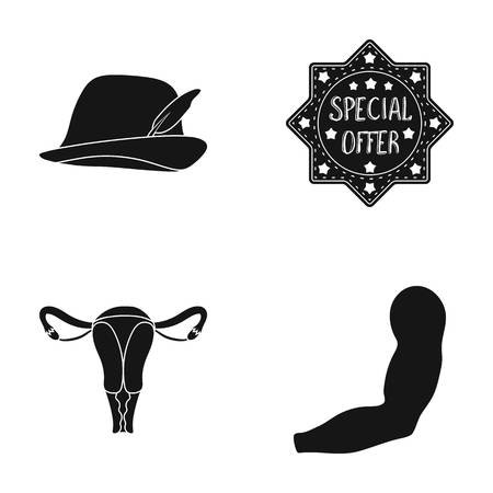 Education, hospital, care and other web icon in black style.hand, elbow, muscle icons in set collection.のイラスト素材