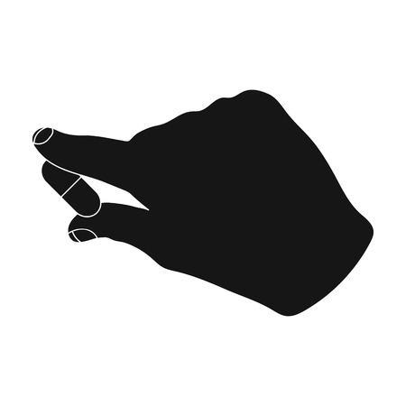 Medicine, a pill in the doctors hand. The medicine,Medicine single icon in black style vector symbol stock illustration web.のイラスト素材