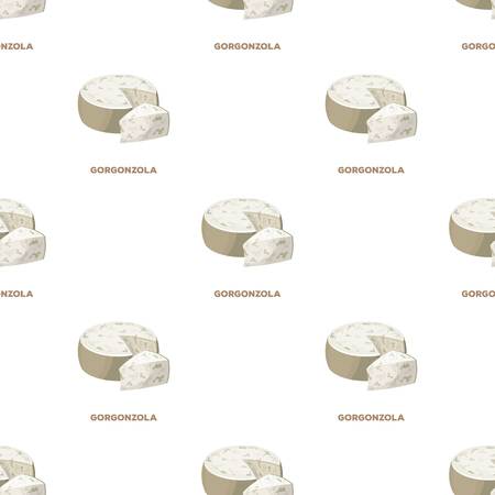 Gorgonzola.Different kinds of cheese single icon in cartoon style vector symbol stock illustration .のイラスト素材