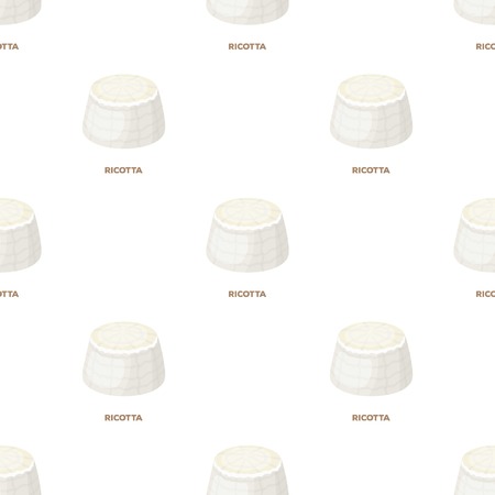 Ricotta.Different kinds of cheese single icon in cartoon style vector symbol stock illustration .のイラスト素材