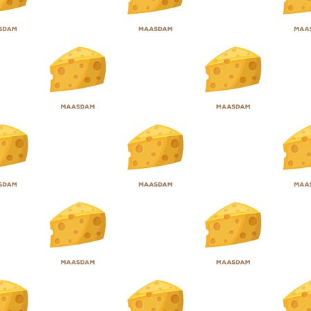 Maasdam.Different kinds of cheese single icon in cartoon style vector symbol stock illustration .のイラスト素材