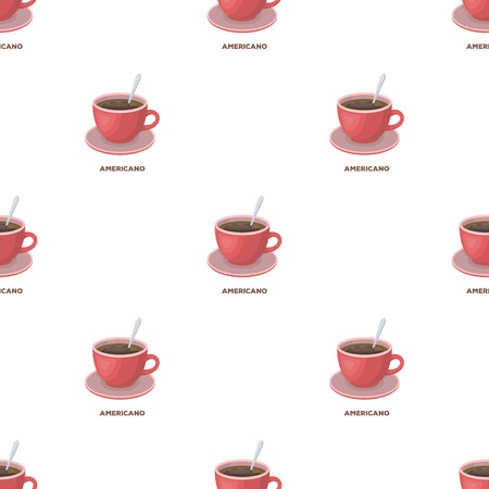 Coffee cup americano.Different types of coffee single icon in cartoon style vector symbol stock illustration web.のイラスト素材