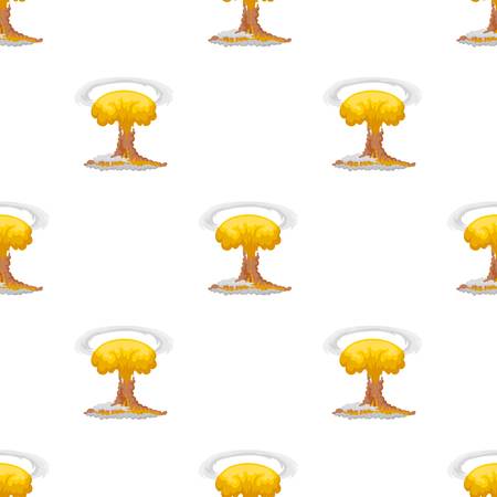 Nuclear explosion icon in cartoon design isolated on white background. Explosions symbol stock vector illustration.のイラスト素材