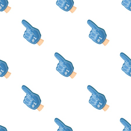 Number one is the fans glove.Fans single icon in cartoon style vector symbol stock illustration.のイラスト素材