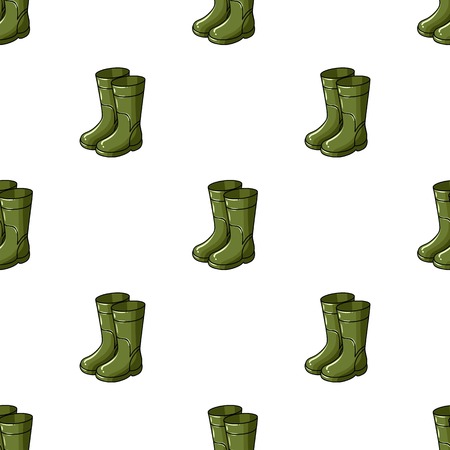 Rubber boots icon in cartoon style isolated on white background. Fishing symbol stock vector illustration.のイラスト素材