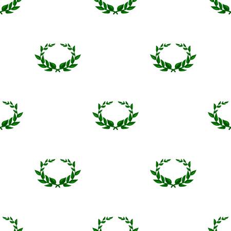 Laurel wreath icon in cartoon style isolated on white background. Greece symbol vector illustration.のイラスト素材