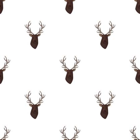 Deer head icon in cartoon design isolated on white background. Hipster style symbol stock vector illustration.のイラスト素材