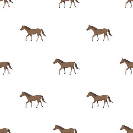Horse icon in cartoon design isolated on white background. Hippodrome and horse symbol stock vector illustration.のイラスト素材