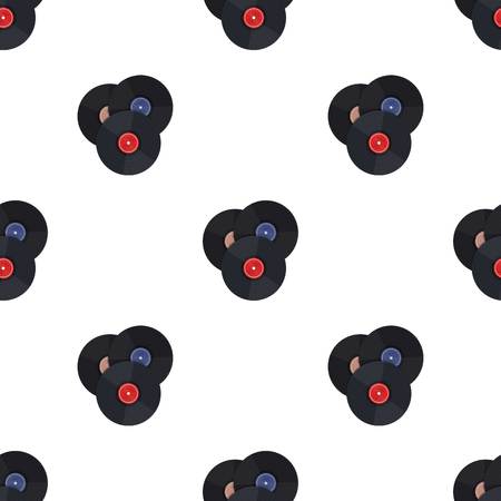 Vinyl records icon in cartoon design isolated on white background. Hipster style symbol stock vector illustration.のイラスト素材