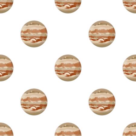 Jupiter icon in cartoon design isolated on white background. Planets symbol stock vector illustration.のイラスト素材