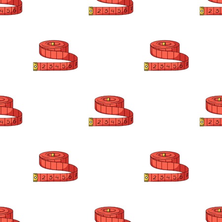 Red Roulette Seamstresses.Sewing or tailoring tools kit single icon in cartoon style vector symbol stock web illustration.のイラスト素材