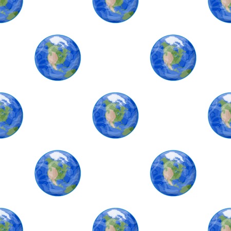 Earth icon in cartoon design isolated on white background. Planets symbol stock vector illustration.のイラスト素材