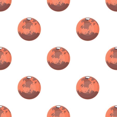 Mars icon in cartoon design isolated on white background. Planets symbol stock vector illustration.のイラスト素材