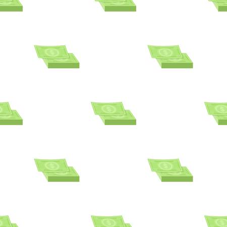 Pile of cash icon in cartoon design isolated on white background. Rest and travel symbol stock vector illustration.のイラスト素材