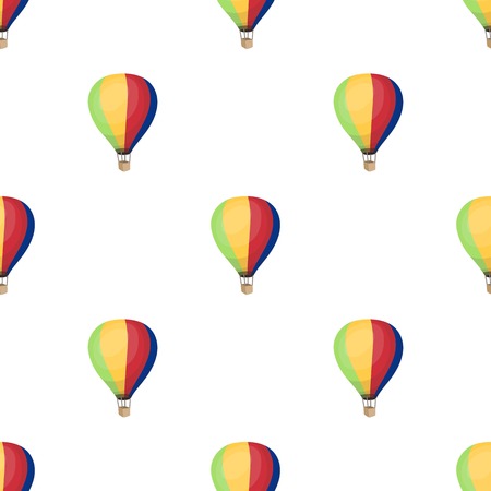 Airballoon icon in cartoon design isolated on white background. Rest and travel symbol stock vector illustration.のイラスト素材