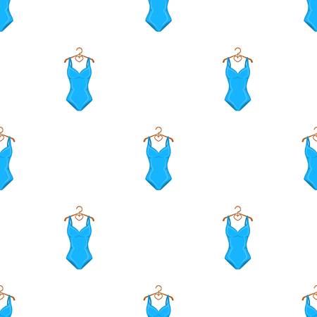 Monotone blue swimsuit for girls. Bathing clothes in the pool.Swimcuits single icon in cartoon style vector symbol stock web illustration.のイラスト素材