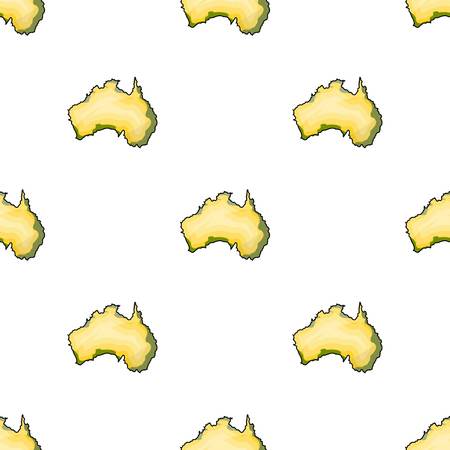 Territory of Australia icon in cartoon style isolated on white background. Australia symbol stock vector illustration.のイラスト素材