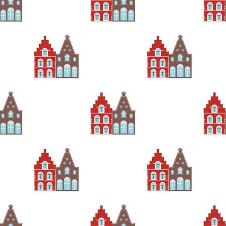 Housing in Belgium.The dark Belgian wolf. Belgium single icon in cartoon style vector symbol stock web illustration.のイラスト素材