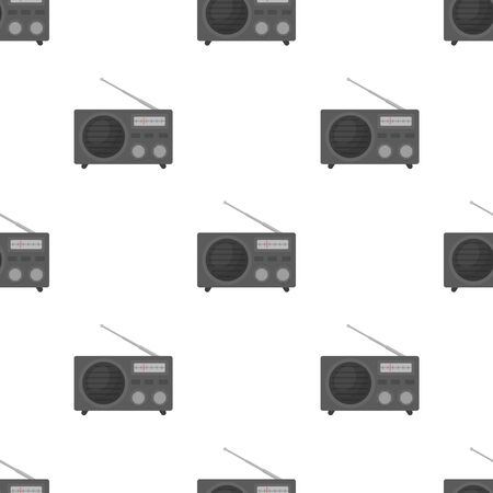 Radio advertising icon in cartoon style isolated on white background. Advertising symbol stock vector illustration.のイラスト素材