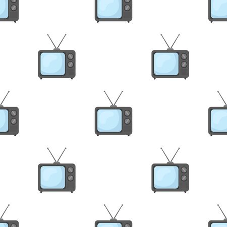 Television advertising icon in cartoon style isolated on white background. Advertising symbol stock vector illustration.のイラスト素材