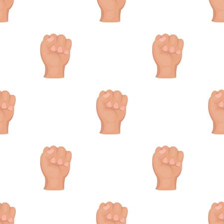 Boxing fist icon in cartoon style isolated on white background. Boxing symbol stock vector illustration.のイラスト素材