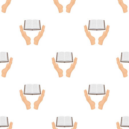 Book donation icon in cartoon design isolated on white background. Charity and donation symbol stock vector illustration.のイラスト素材