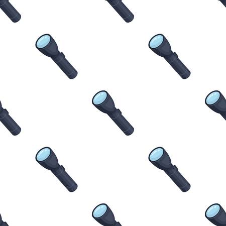 Flashlight, lighting facility for the detective. Outfit of a detective.Detective single icon in cartoon style vector symbol stock web illustration.のイラスト素材