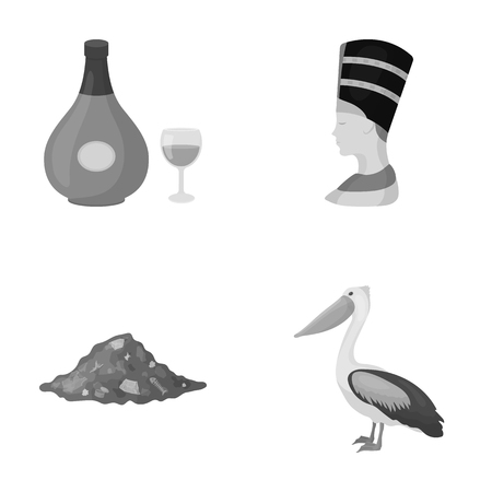 business, history, antiquity and other web icon in monochrome style.fauna, ecology, trade, icons in set collection.のイラスト素材