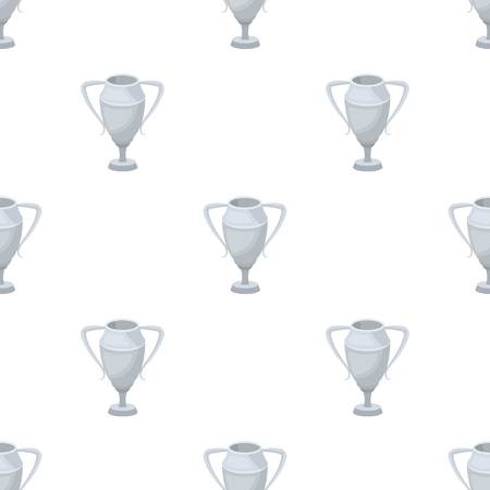 Silver Cup.Award the winner of the competition for second place.Awards and trophies single icon in cartoon style vector symbol stock illustration.のイラスト素材