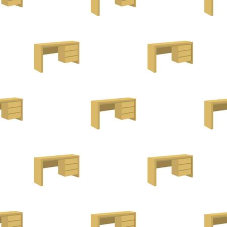 A small table for writing.Wooden table on legs with drawers.Bedroom furniture single icon in cartoon style vector symbol stock web illustration.のイラスト素材