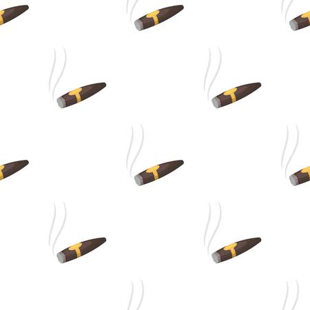 A tattered cigar with smoke. A sign of authority in the casino.Kasino single icon in cartoon style vector symbol stock web illustration.のイラスト素材