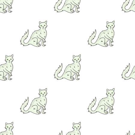 British Semi Longhair Icon In Cartoon Design Isolated On White