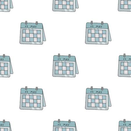 Calendar icon in cartoon design isolated on white background. Conference and negetiations symbol stock vector illustration.のイラスト素材