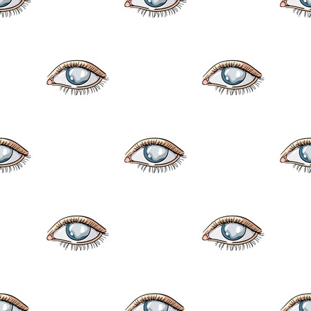 Blue eyes of a man who suffers from diabetes.Brilliant eyes from high blood sugar.Diabetes single icon in cartoon style vector symbol stock illustration.のイラスト素材