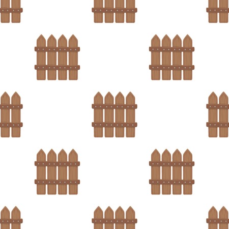Wooden decorative sectional fence. Fencing for the protection of the garden.Farm and gardening single icon in cartoon style vector symbol stock web illustration.のイラスト素材