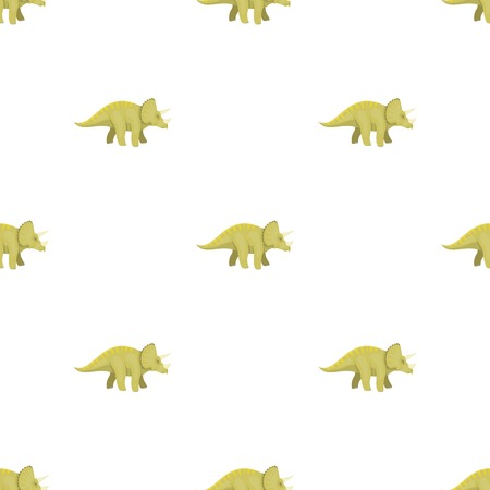 Dinosaur Triceratops icon in cartoon design isolated on white background. Dinosaurs and prehistoric symbol stock vector illustration.のイラスト素材