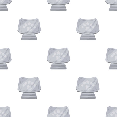 Silver prize with star, and camera on a stand.Movie awards single icon in cartoon style vector symbol stock web illustration.のイラスト素材