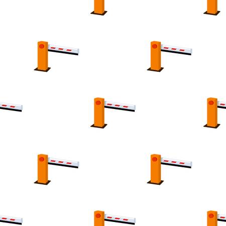 Parking barrier icon in cartoon style isolated on white background. Parking zone symbol stock vector illustration.のイラスト素材