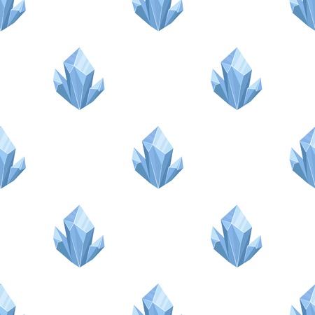 Blue natural mineral icon in cartoon style isolated on white background. Precious minerals and jeweler symbol stock vector illustration.のイラスト素材