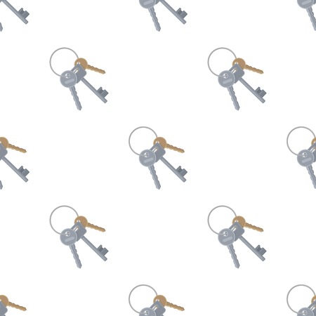 A bunch of keys from the cells in the prison. Keys for opening criminals.Prison single icon in cartoon style vector symbol stock illustration.のイラスト素材